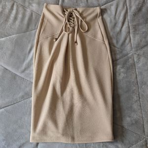 Cream Midi Skirt